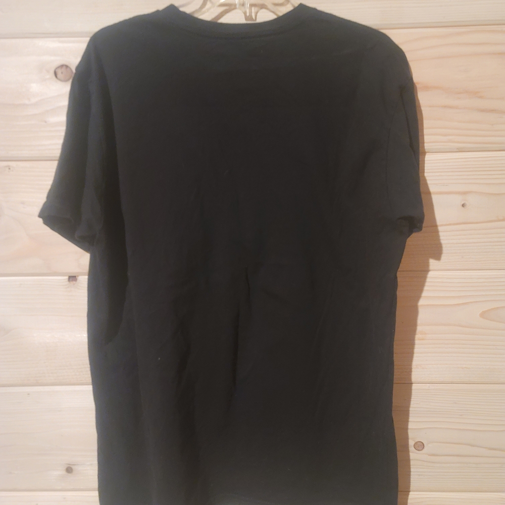 Black Graphic Tee - Benjamin Franklin Design Size M 22x28 Made In The USA - Picture 2 of 4